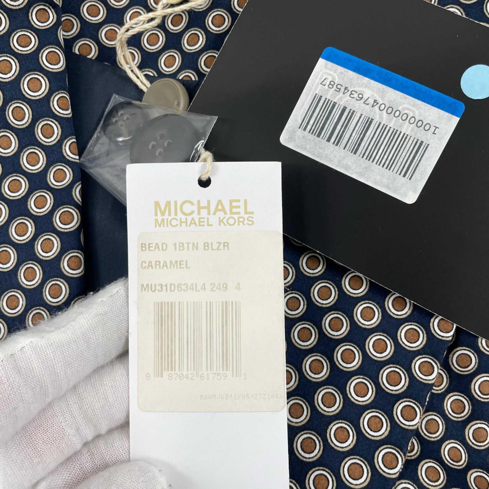 MICHAEL MICHAEL KORS / 総柄テーラードジャケット 未使用品 SIZE:4