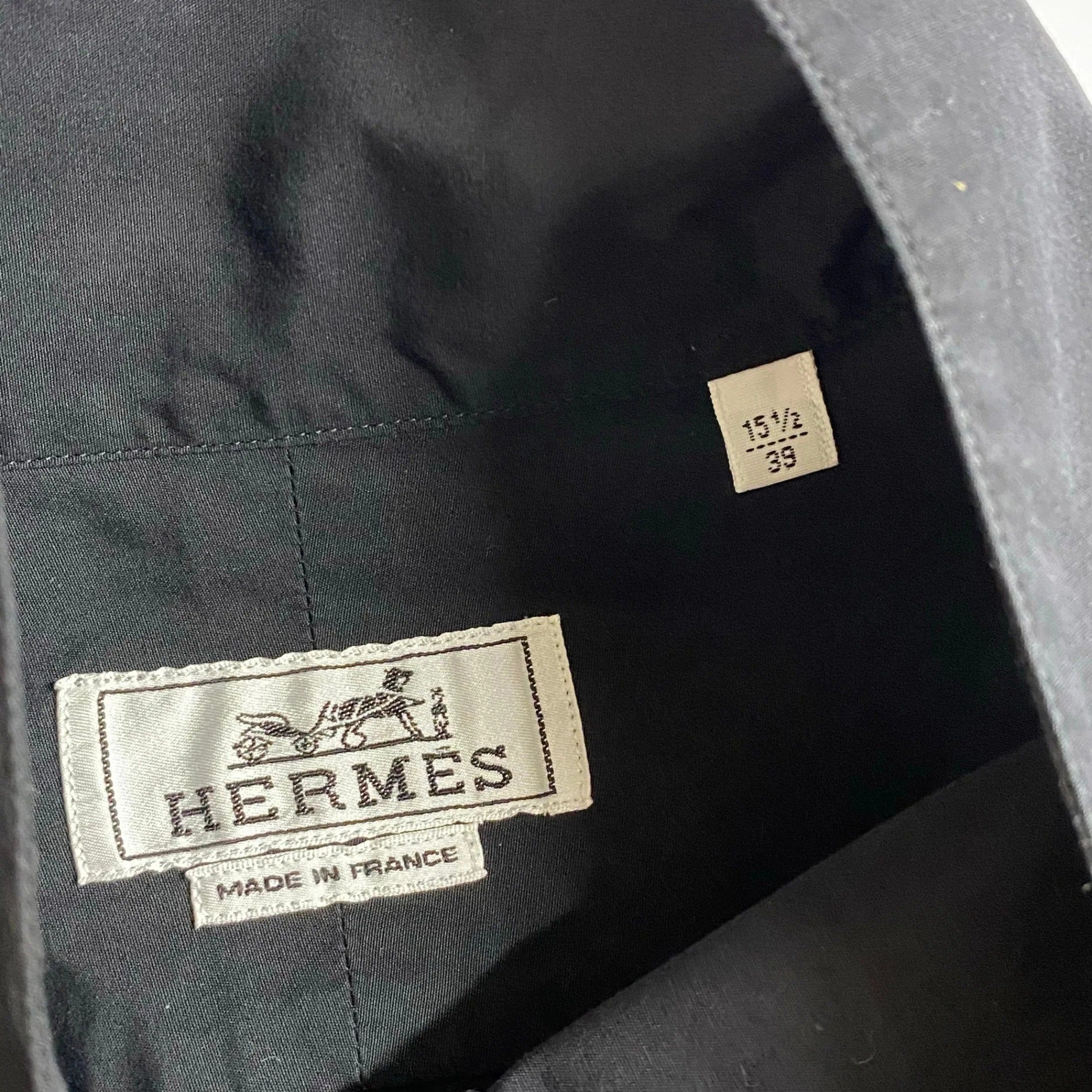 HERMES エルメス / スタンドカラー シャツ セリエボタン 変形デザイン SIZE：39（M程度）
