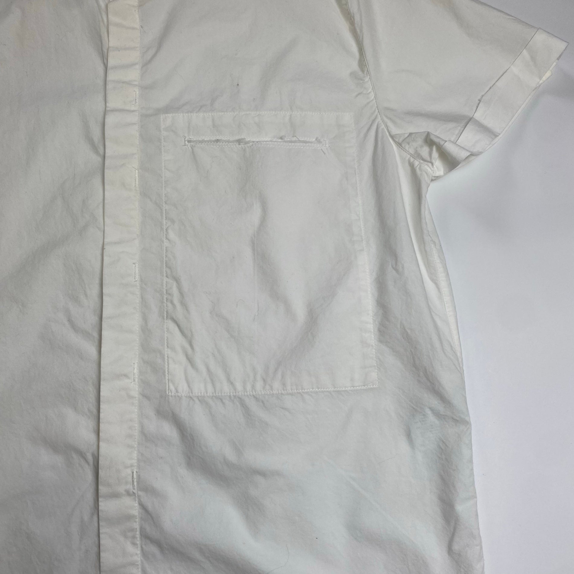 ISABEL BENENATO イザベル ベネナート / カラーレス ショートスリーブシャツ ホワイト SIZE:46