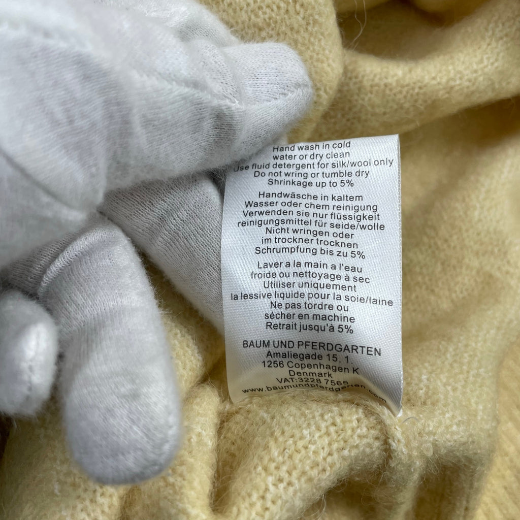 BAUM UND PFERDGARTEN バウムウンドヘルガーテン / アルパカMIXクロップドニット バルーンスリーブ BEAMS取扱い 参考定価：35,000程度 SIZE:L