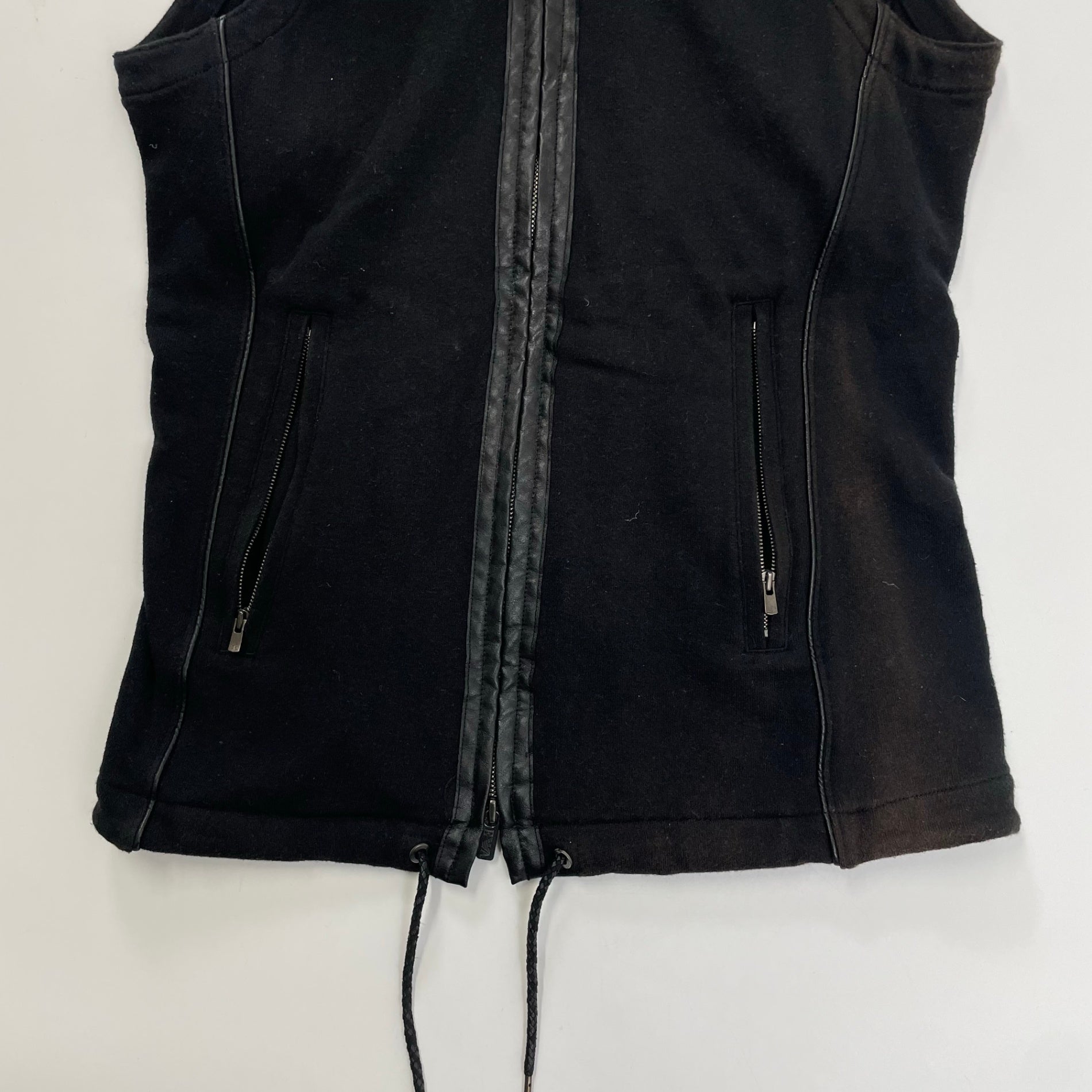 EMPORIO ARMANI エンポリオ アルマーニ / アーカイブフーディーベスト ブラック SIZE:44