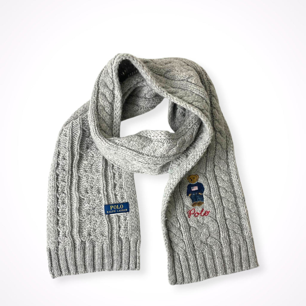 POLO RALPH LAUREN / ポロベアケーブルニットマフラー 参考定価：18,000程度