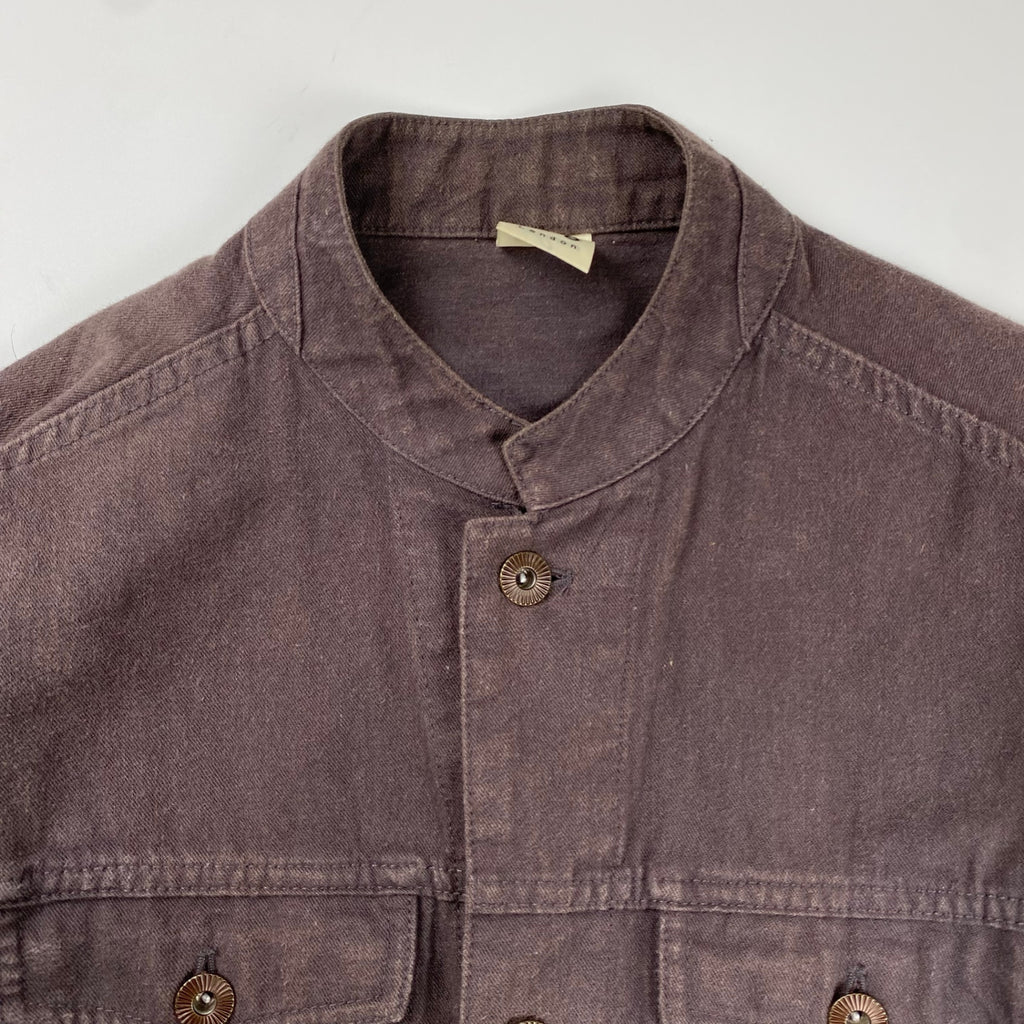 fig london フィグロンドン / カラーレスデニムジャケット コットン×ヘンプ 墨色 SIZE:FREE