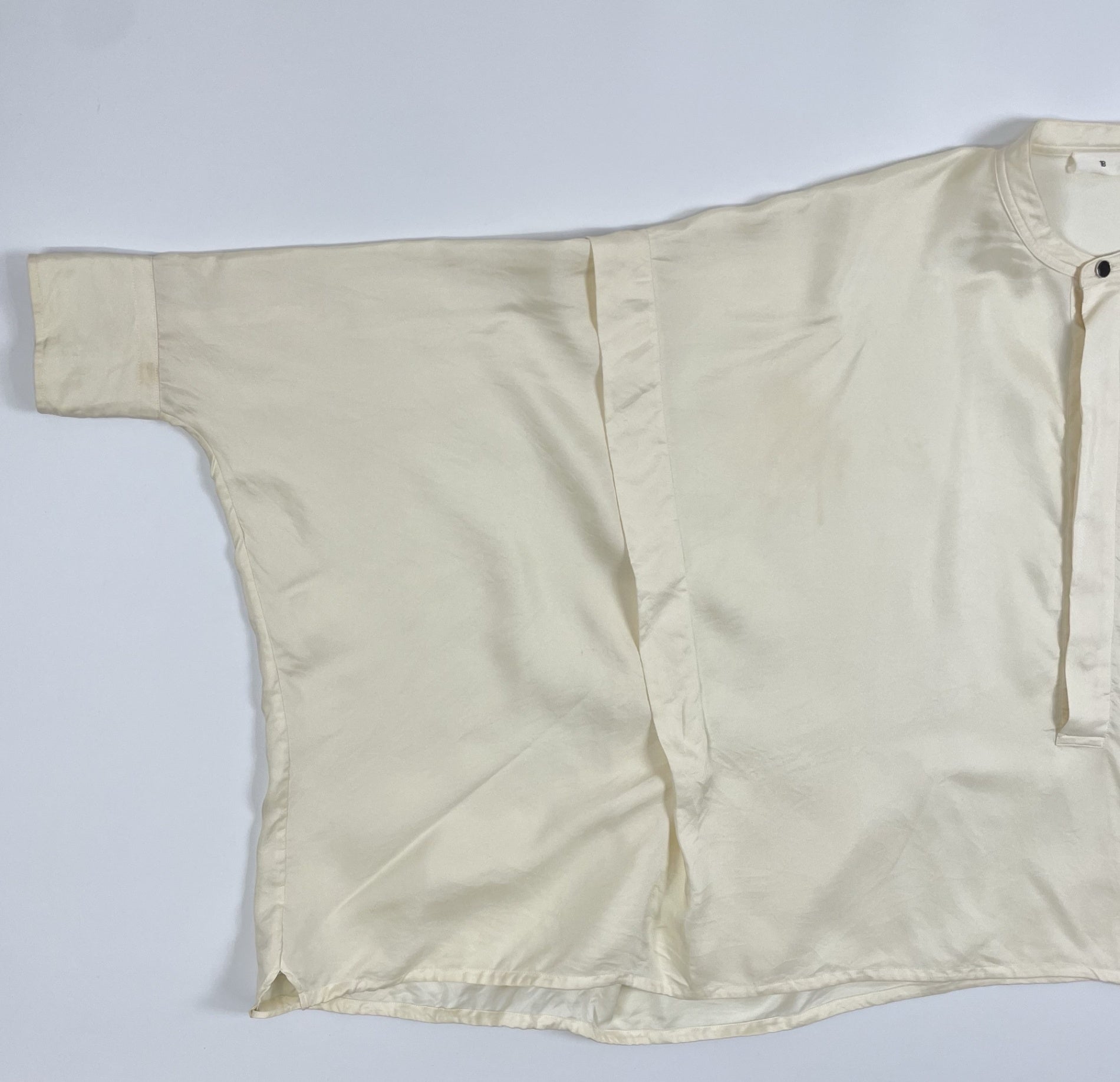 TOMORROWLAND.B トゥモローランド ビー / シルクツイルタックシャツ 参考定価：60,000+tax SIZE:36