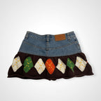 TOMMY HILFIGER トミーヒルフィガー / Y2K ニット切替デニムスカート SIZE:S