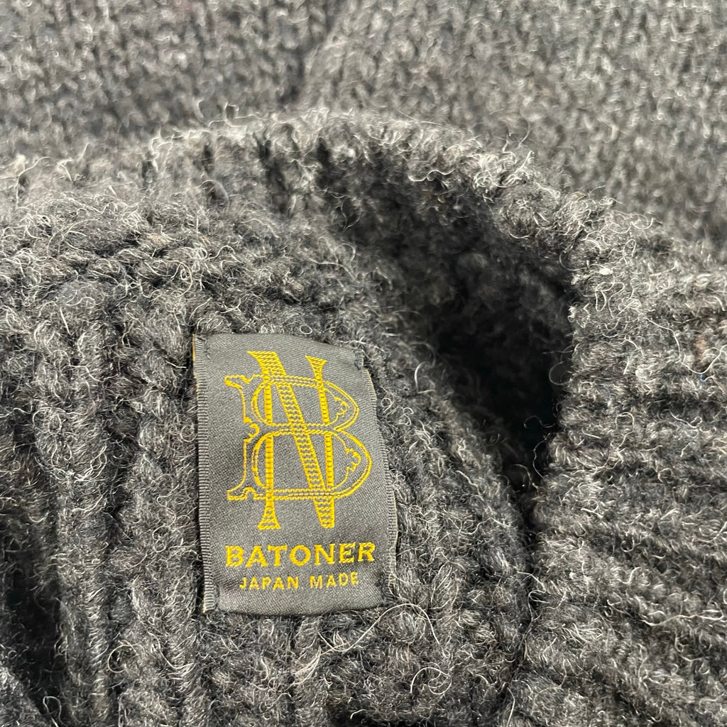 BATONER バトナー / Spread Alan Crew Neck ブラック 参考定価：28,000+tax SIZE:2