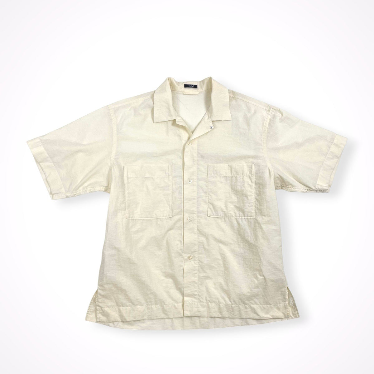 YLEVE / コットンナイロンオープンカラーシャツ 参考定価：24,000+tax SIZE:5