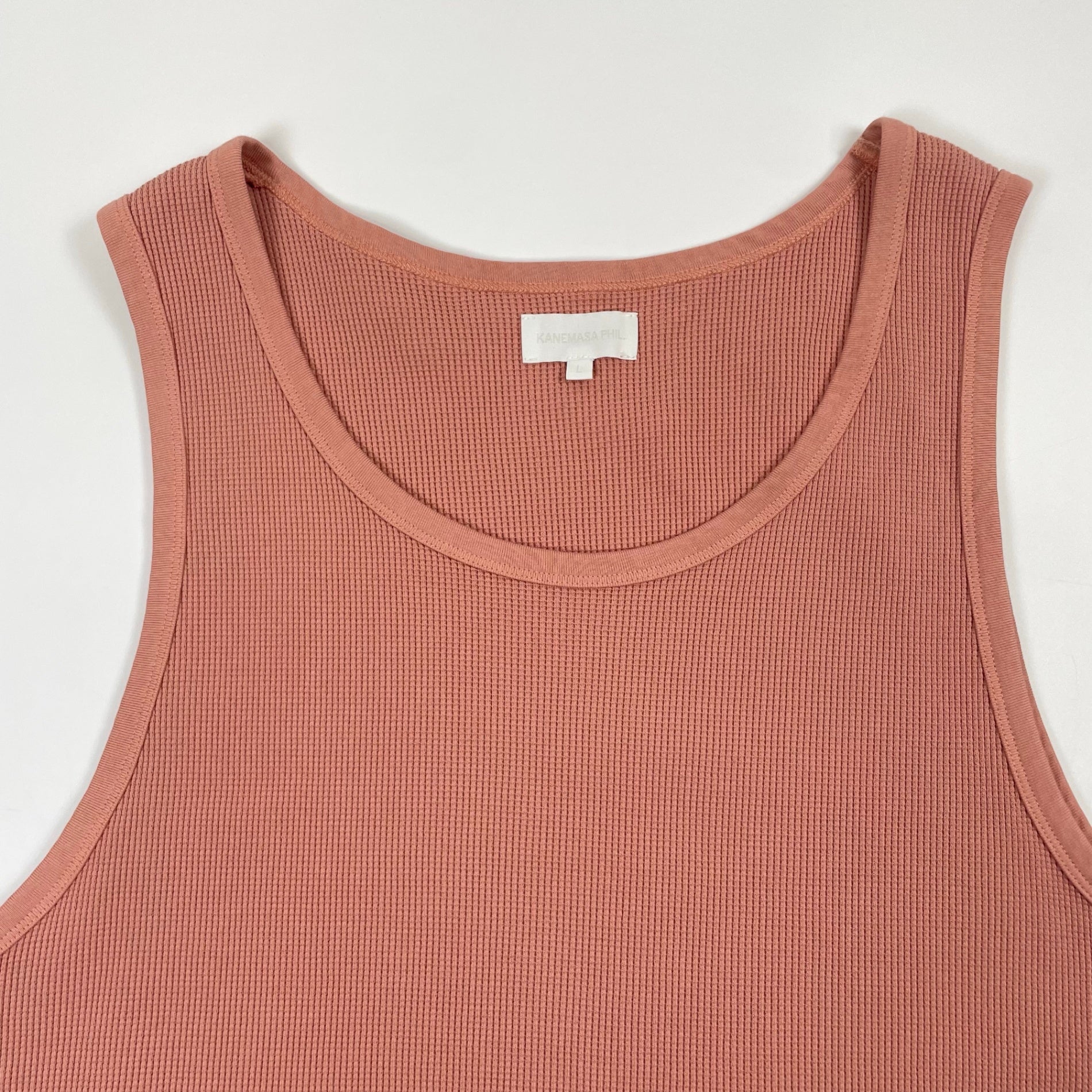 KANEMASA PHIL. カネマサ フィル / 18G Garment Waffle Tank Top 参考定価：9,000+tax SIZE:L