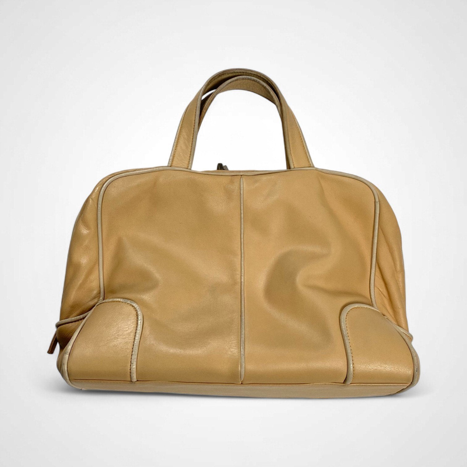 LOEWE ロエベ / ミニボストンハンドバッグ ラムレザー ベージュ