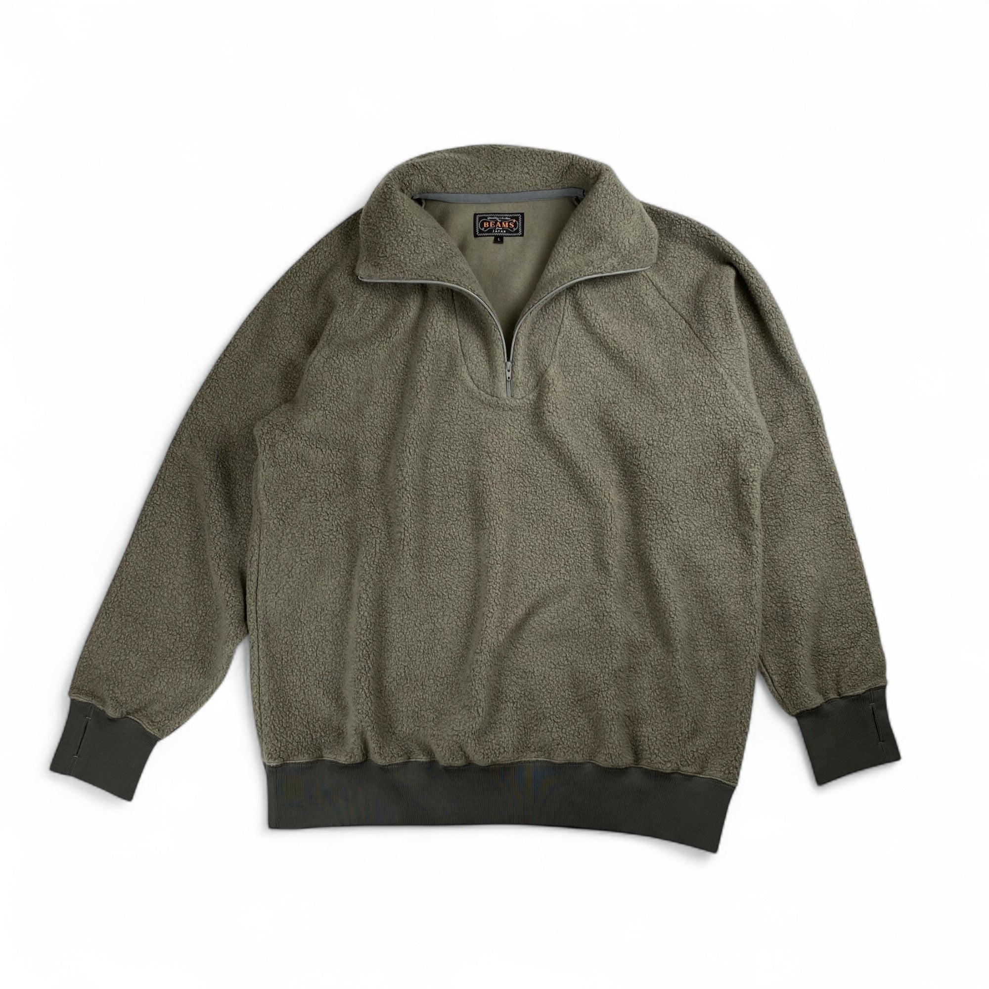 BEAMS PLUS ビームスプラス / フリースミリタリーハーフジップ SIZE:L