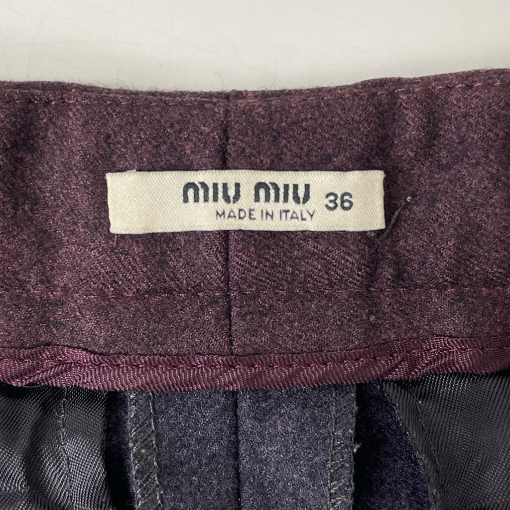 miu miu / アーカイブ 2トーンヴァージンウールスラックス SIZE:36