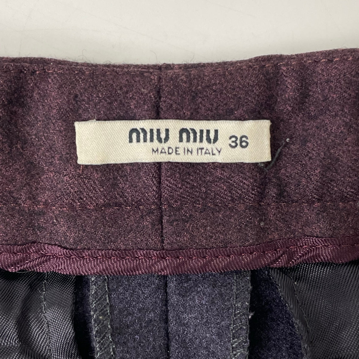 miu miu / アーカイブ 2トーンヴァージンウールスラックス SIZE:36