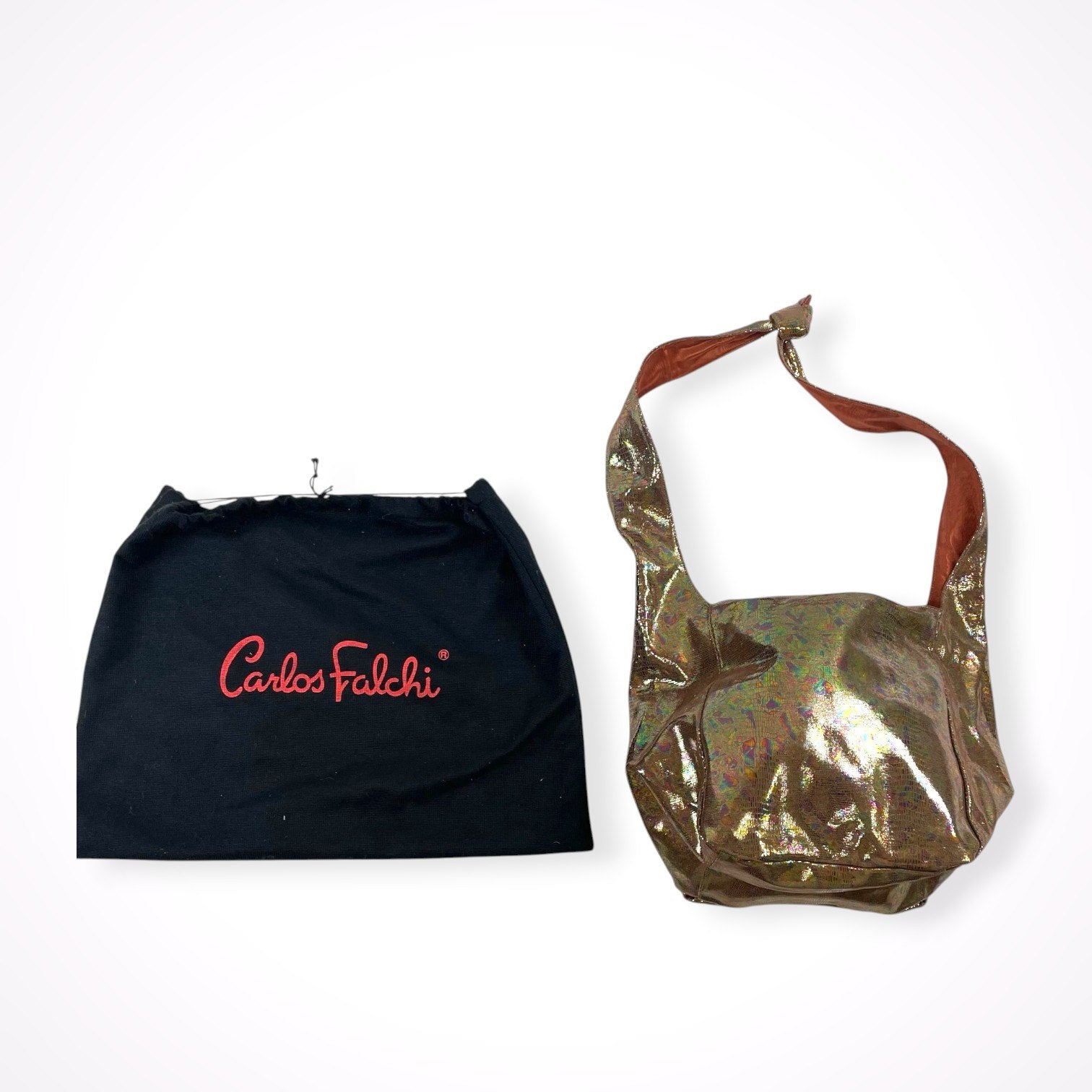 Carlos Falchi / サイケ柄ショルダーバッグ タグ付 参考定価：78,000-