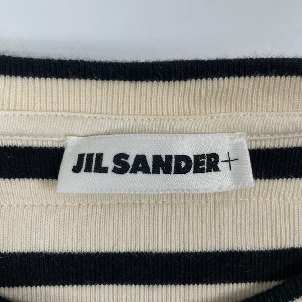 JIL SANDER + / バックロゴボーダーTEE 参考定価：60,000程度 SIZE:XL
