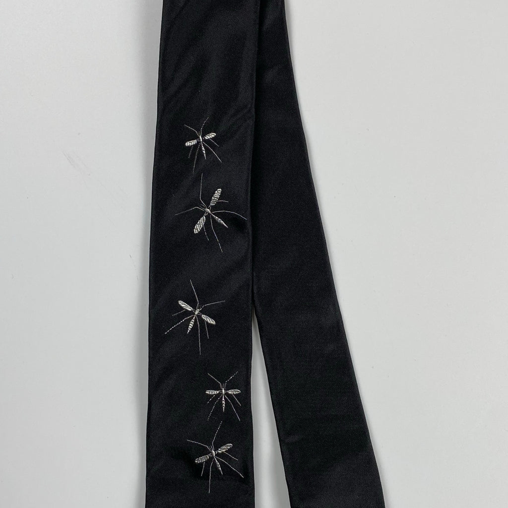 クリス期 アーカイブ Dior HOMME ディオール オム / アメンボ刺繍 ナロータイ モノトーン