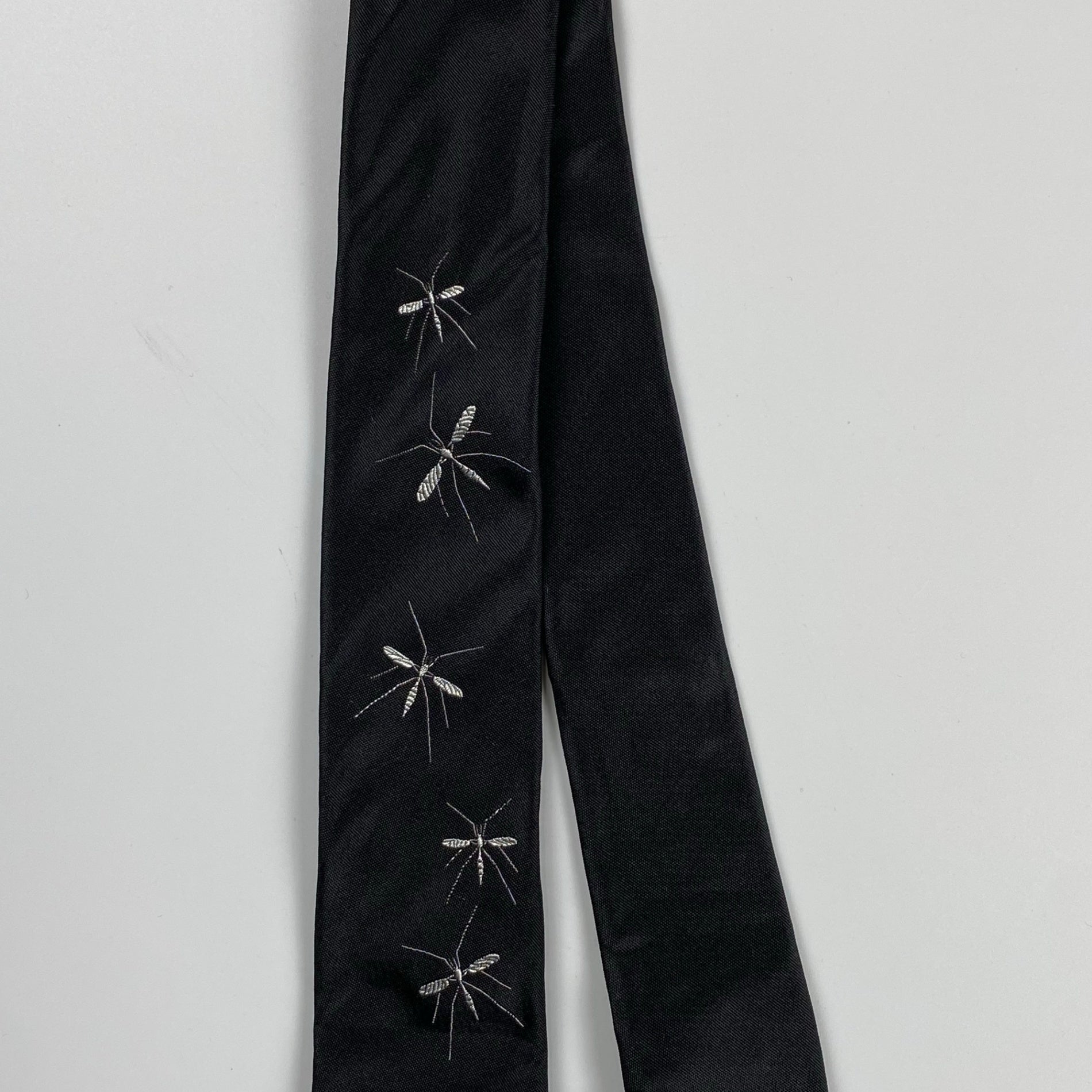 クリス期 アーカイブ Dior HOMME ディオール オム / アメンボ刺繍 ナロータイ モノトーン