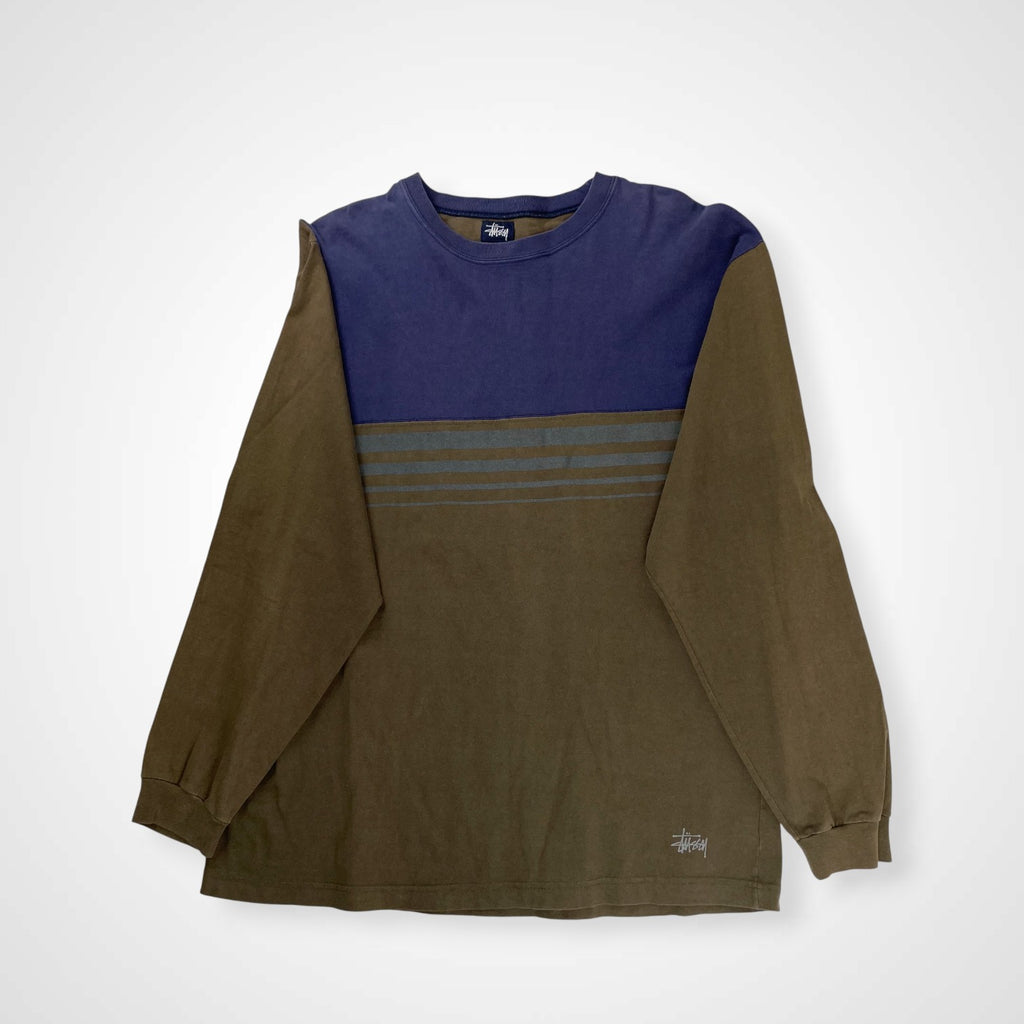 stussy ステューシー / ヴィンテージリフレクターボーダーTEE 紺タグ USA製 ショーンフォント SIZE:L