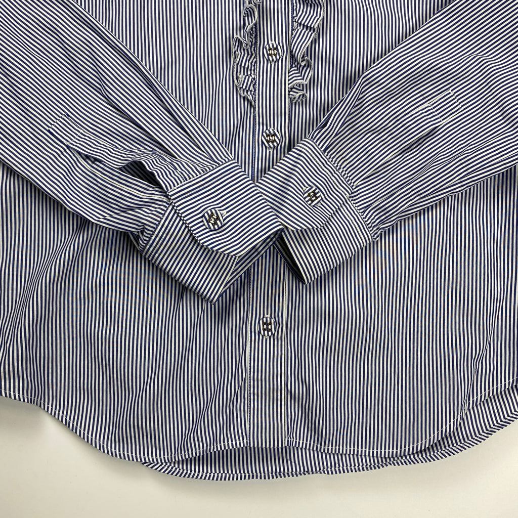 VIVETTA ヴィヴェッタ / フリルストライプシャツ ブラウス 参考定価：50,000程度 SIZE：44