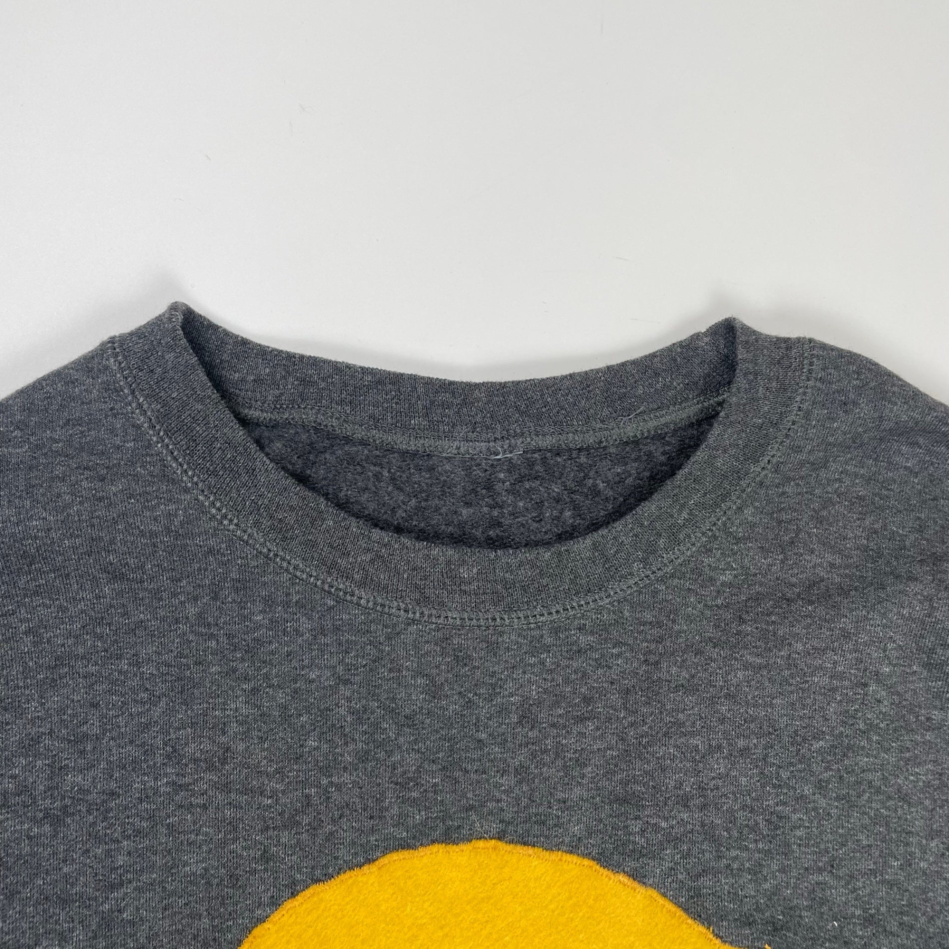 VINTAGE ヴィンテージ / Sロゴスウェット グレー×イエロー SIZE:XL程度