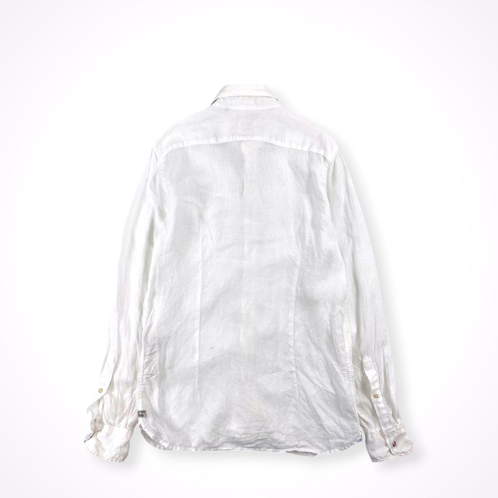 R95TH / マチ付リネンシャツ 参考定価：17,000程度 SIZE:S