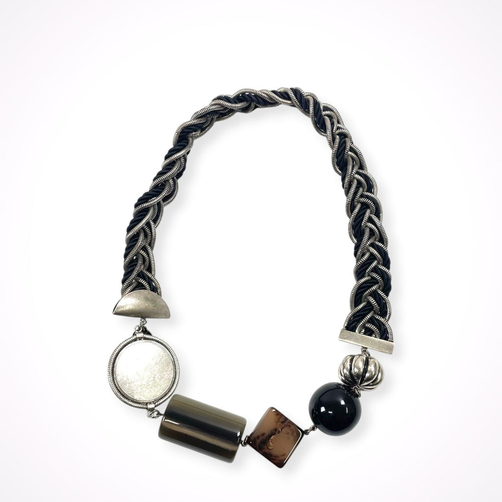 EMPORIO ARMANI / メタルMIXストーンネックレス 参考定価：60,000程度