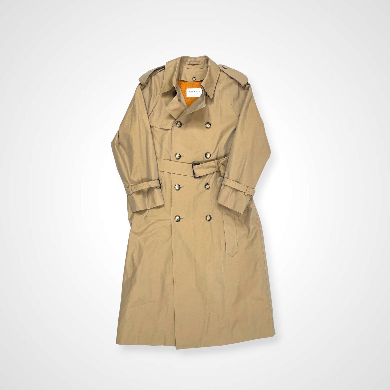 MACPHEE マカフィー / コットンギャバジントレンチコート 未使用品 参考定価：63,000+tax SIZE:34