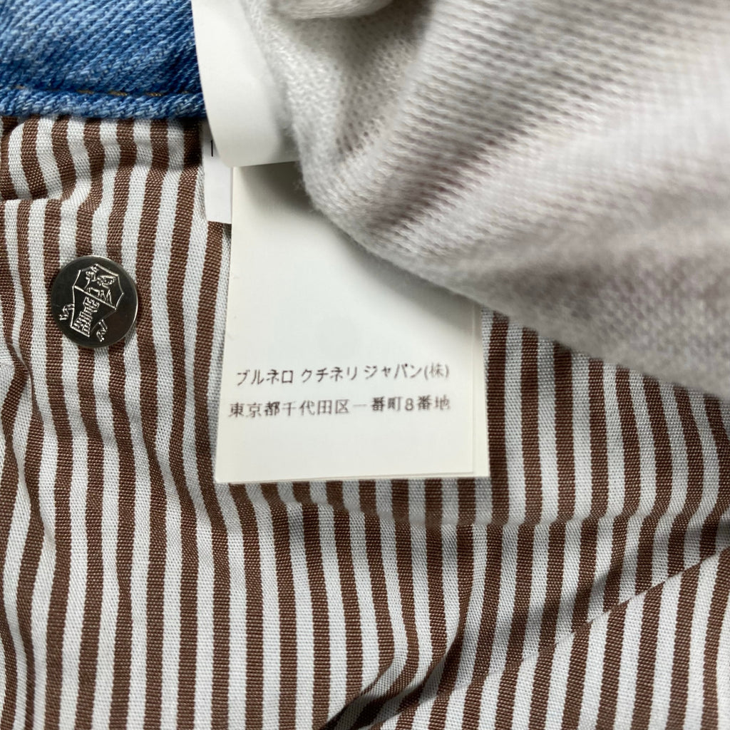 BRUNELLO CUCINELLI ブルネロ クチネリ / エンブレム刺繍 デニムパンツ LEISURE FIT  MADE IN ITALY 参考定価：130,000程度 SIZE:48(M程度)