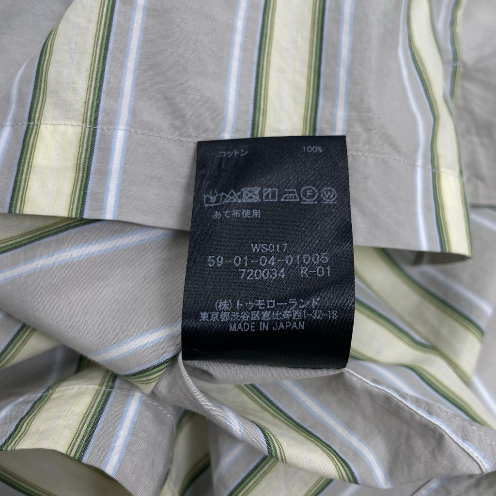 CABaN キャバン / ストライプバンドカラーシャツ 参考定価：30,000程度 SIZE:L