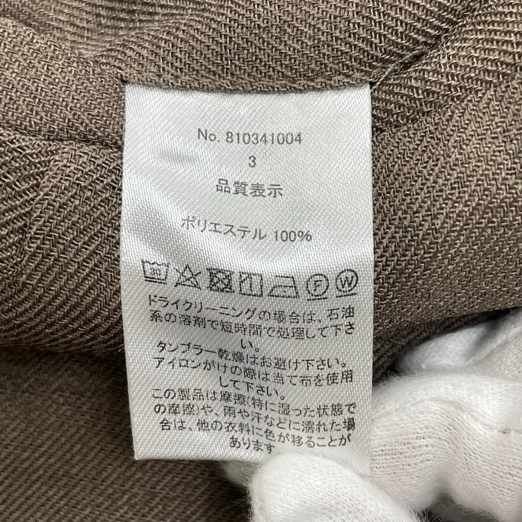 NUMBER NINE ナンバーナイン / PEツイルウエストコードワイドパンツ オリーブ 参考定価：12,000+tax SIZE:3