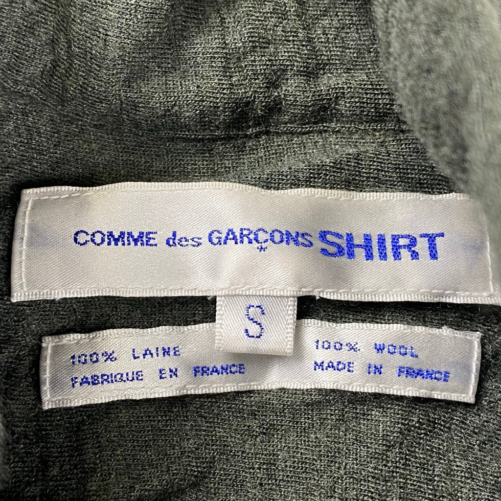 【最初期】 COMME des GARCONS SHIRT コムデギャルソンシャツ / ヴィンテージ 縮絨切替シャツ MADE IN FRANCE SIZE:S