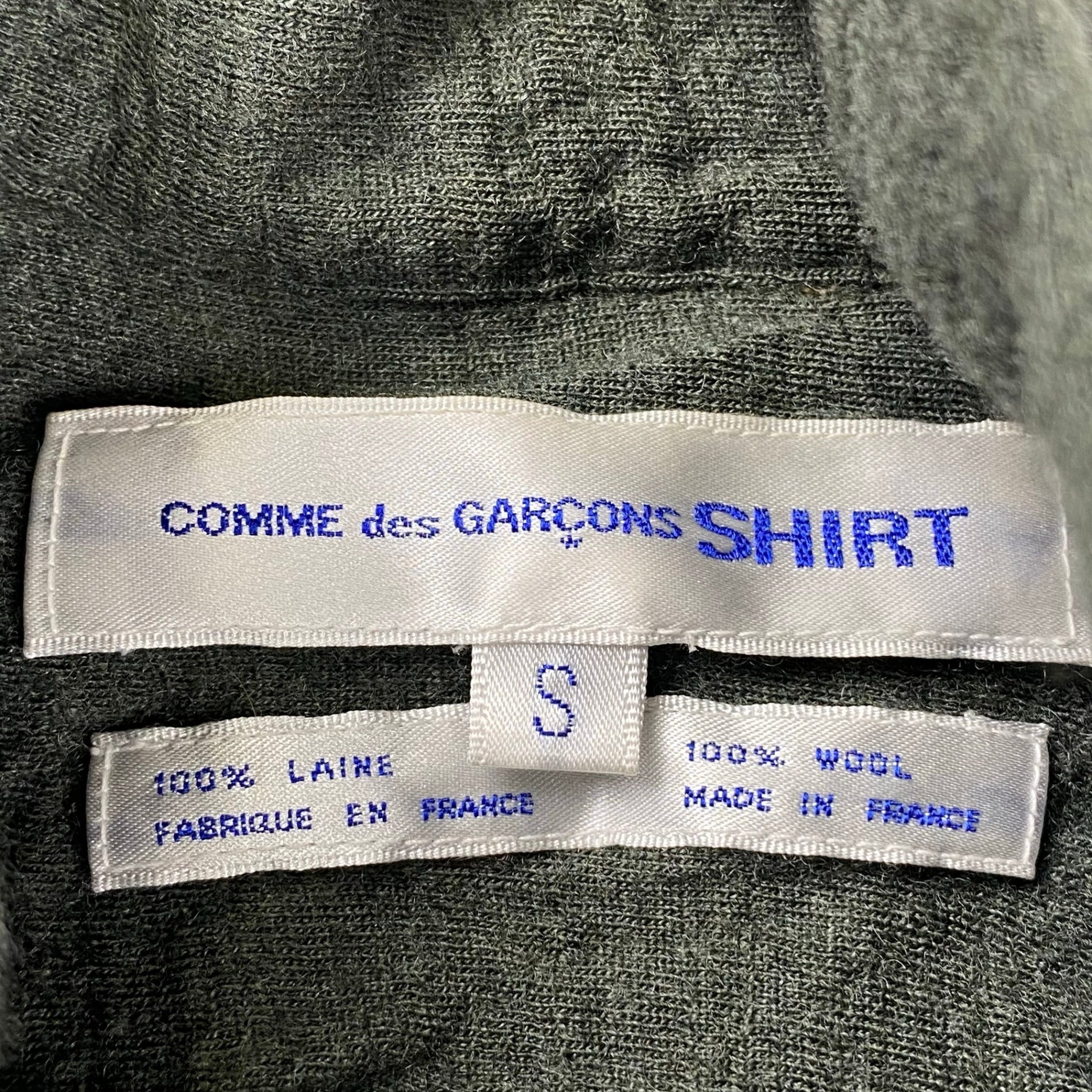 【最初期】 COMME des GARCONS SHIRT コムデギャルソンシャツ / ヴィンテージ 縮絨切替シャツ MADE IN FRANCE SIZE:S