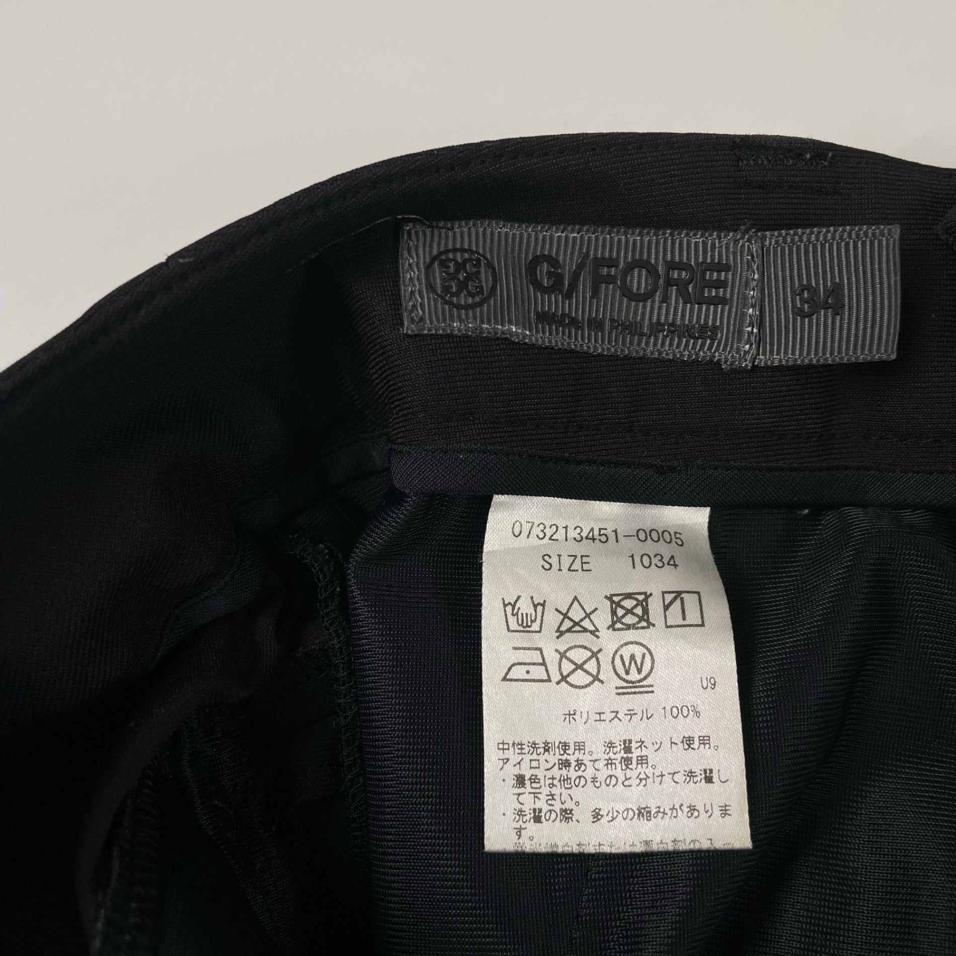 G/FORE ジーフォア / ゴルフストレッチパンツ ブラック 参考定価：30,000程度 SIZE:34