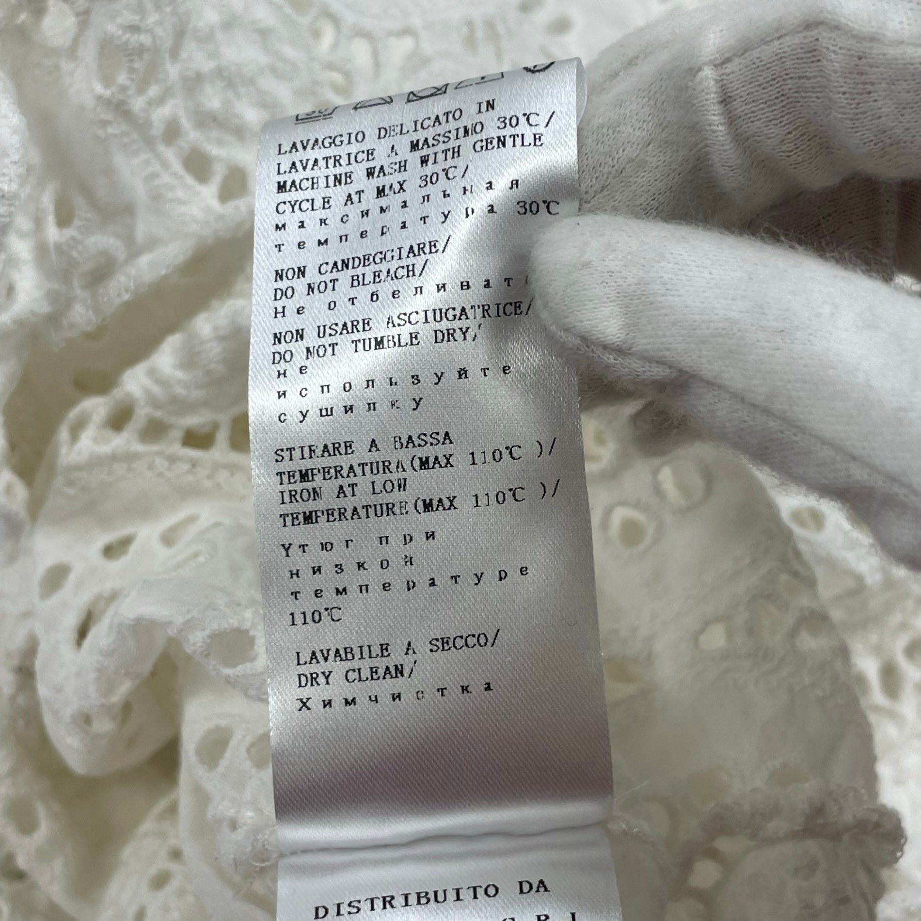 ISABELLE BLANCHE イザベルブランシュ / カットワークレースブラウス 参考定価：40,000程度 SIZE：XXS