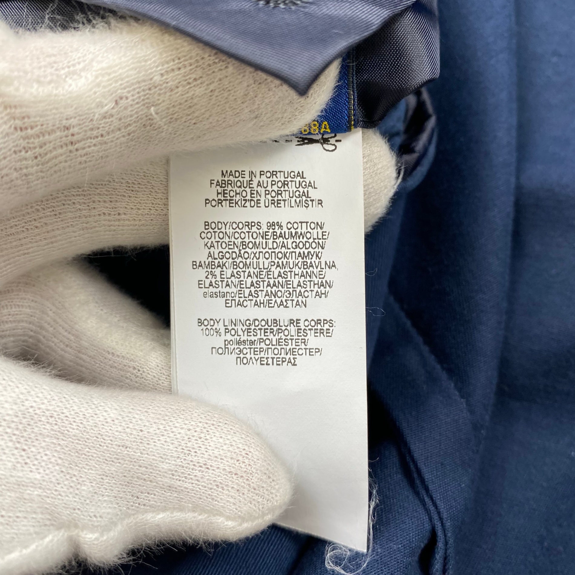 POLO RALPH LAUREN ポロ ラルフローレン / モールスキン調 テーラードジャケット ピックステッチ SIZE:36S