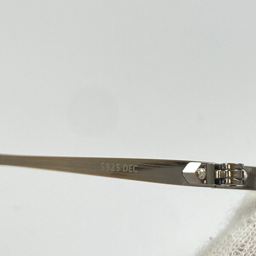 【極美品】 金子眼鏡 premium / KMP-22 シルバーコンビ 伊達メガネ 度なしクリアレンズ