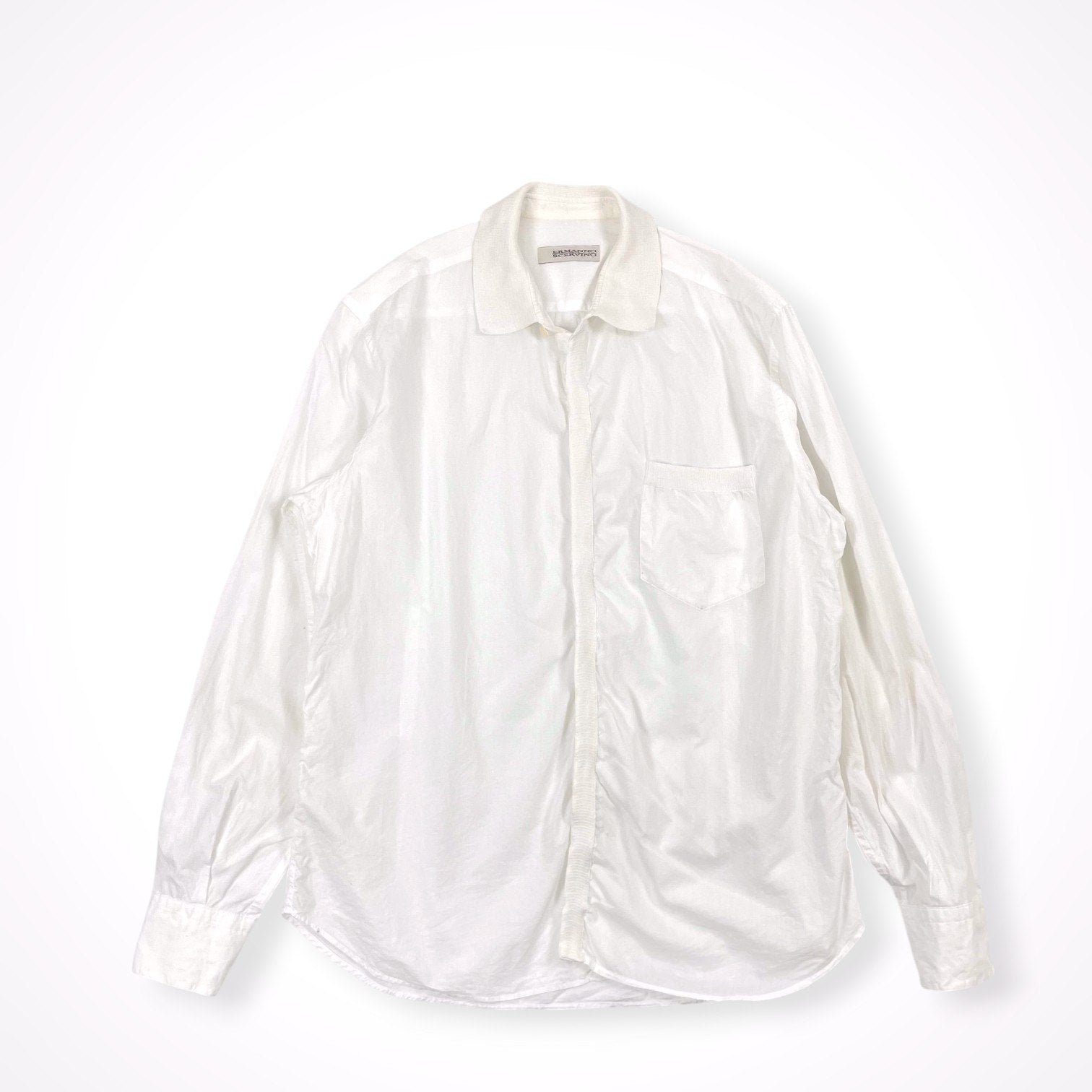 ERMANNO SCERVINO / 異素材MIXシャツ 参考定価：75,000程度 SIZE:L程度