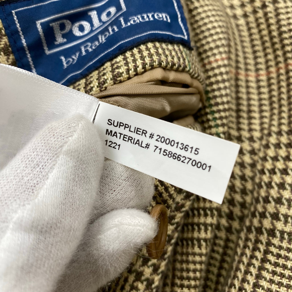 【HARITAGE ICON】 Polo by Ralph Lauren ポロ バイ ラルフローレン / リネン100％ 段返り ツイードジャケット 参考定価：150,000程度 SIZE:36S