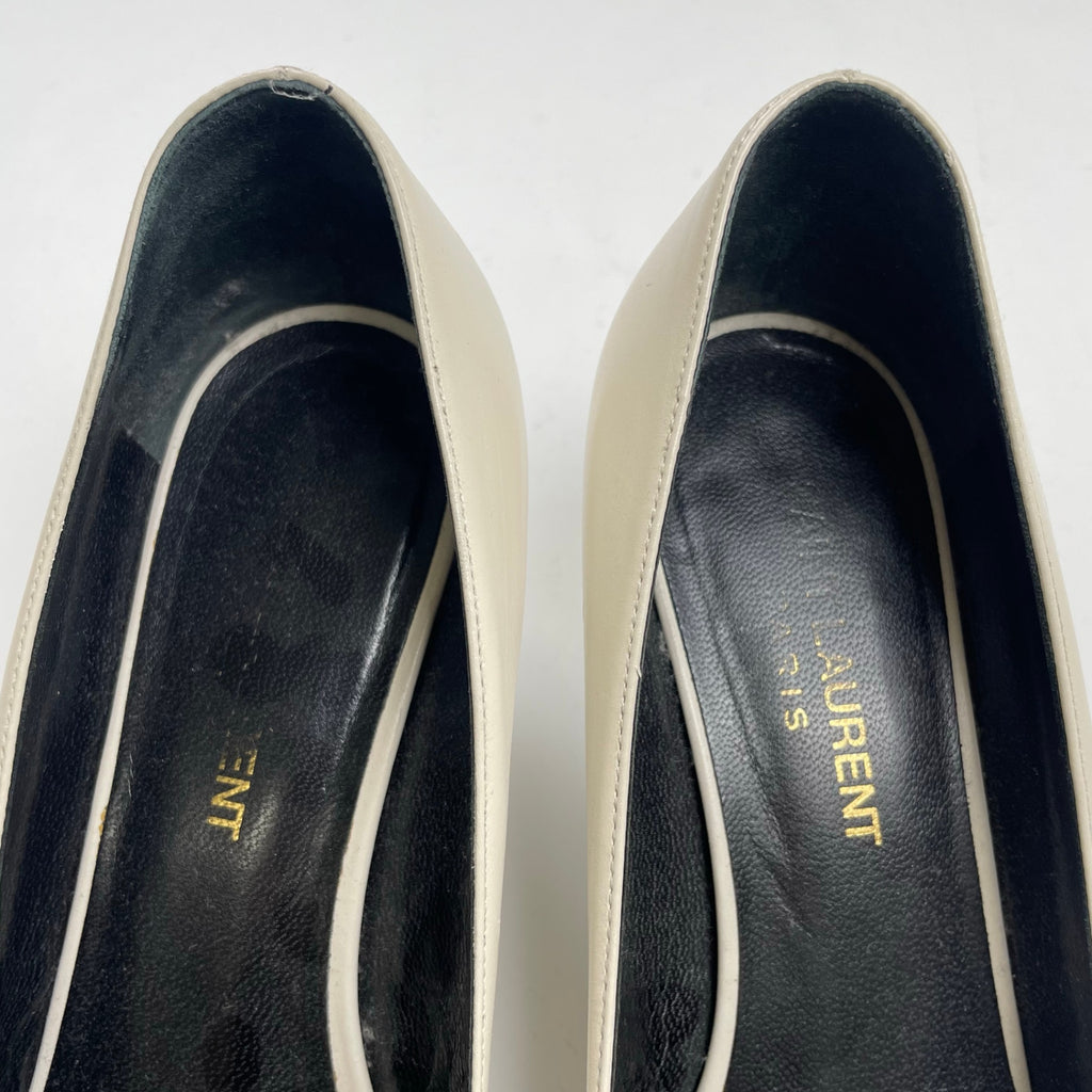 SAINT LAURENT PARIS サンローランパリ / レザーパンプス ホワイト 参考定価：90,000程度 SIZE：36 1/2