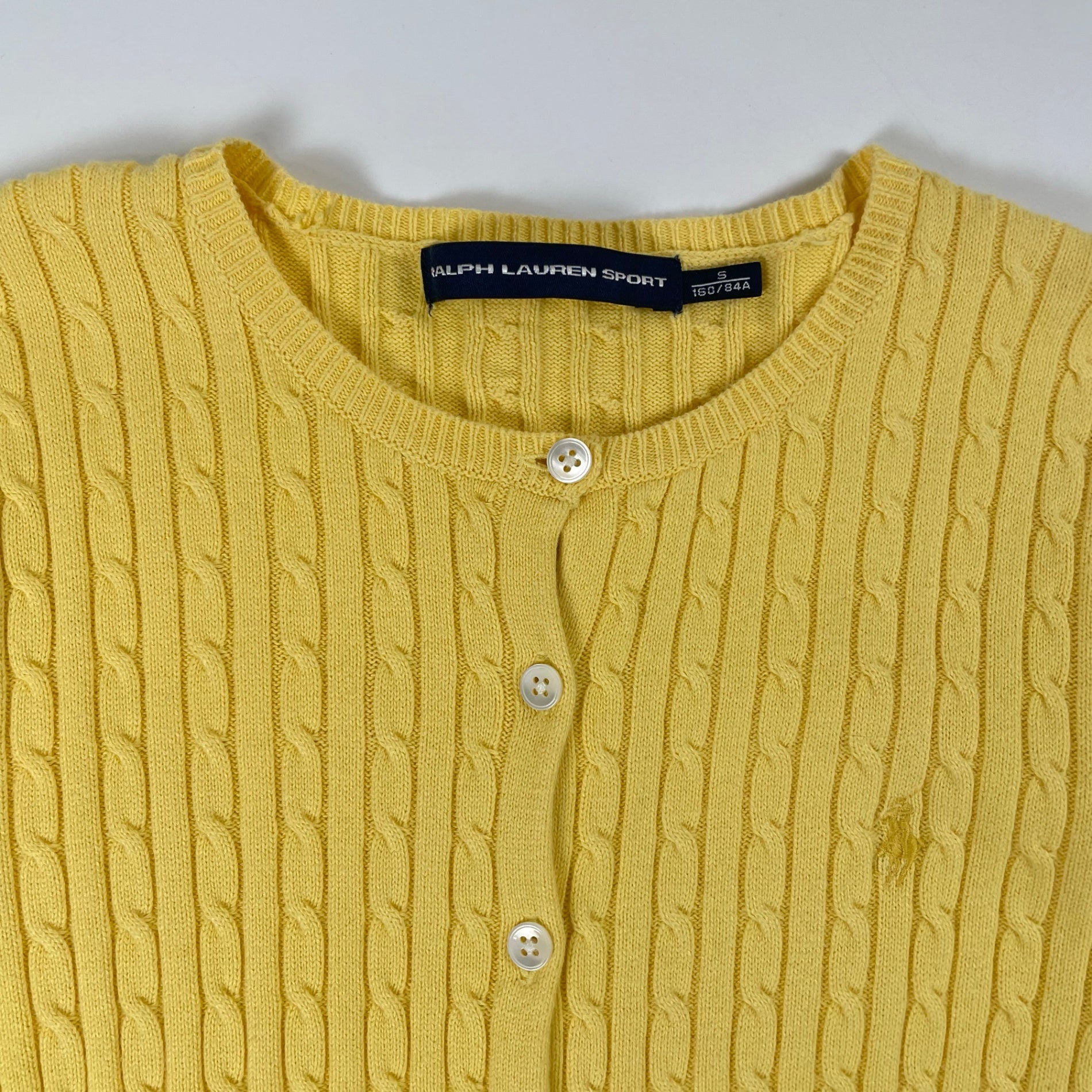 RALPH LAUREN SPORT / コットンケーブルニットカーディガン 参考定価：27,000程度 SIZE：S