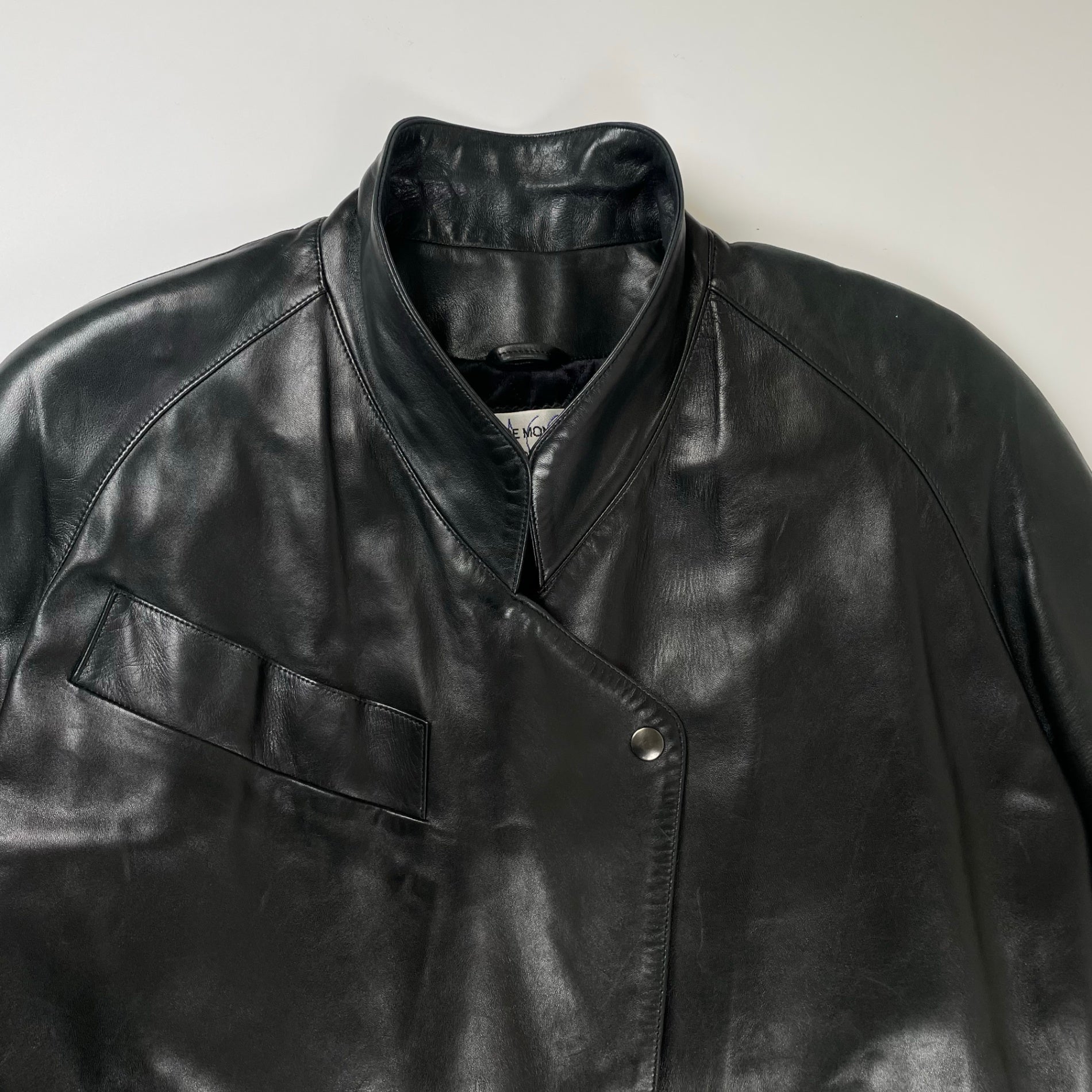 CLAUDE MONTANA クロードモンタナ / アーカイブレザーコート ブラック SIZE:36