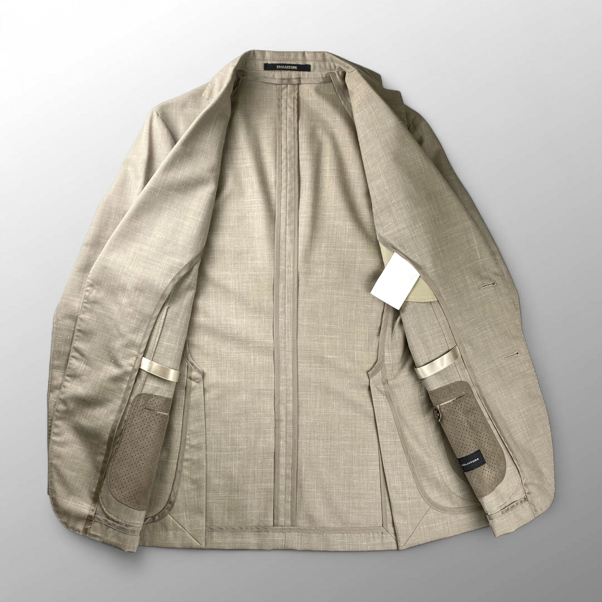 【美品】 TAGLIATORE タリアトーレ / dakar ダカール シルクMIX セットアップ スーツ ウール×シルク×リネン 参考定価：120,000+tax  SIZE:42（S程度）