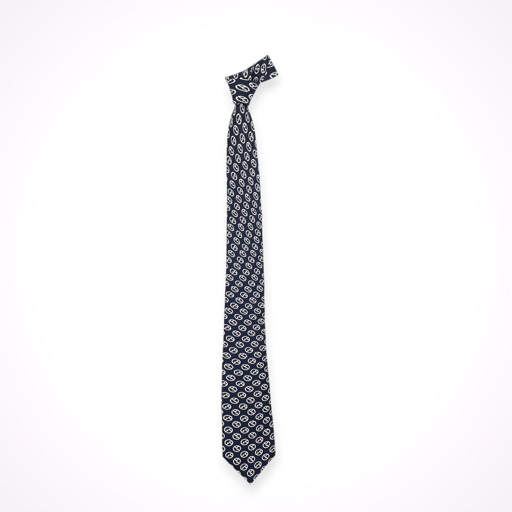 GIORGIO ARMANI / モノグラム 総柄ネクタイ 参考定価：35,000程度
