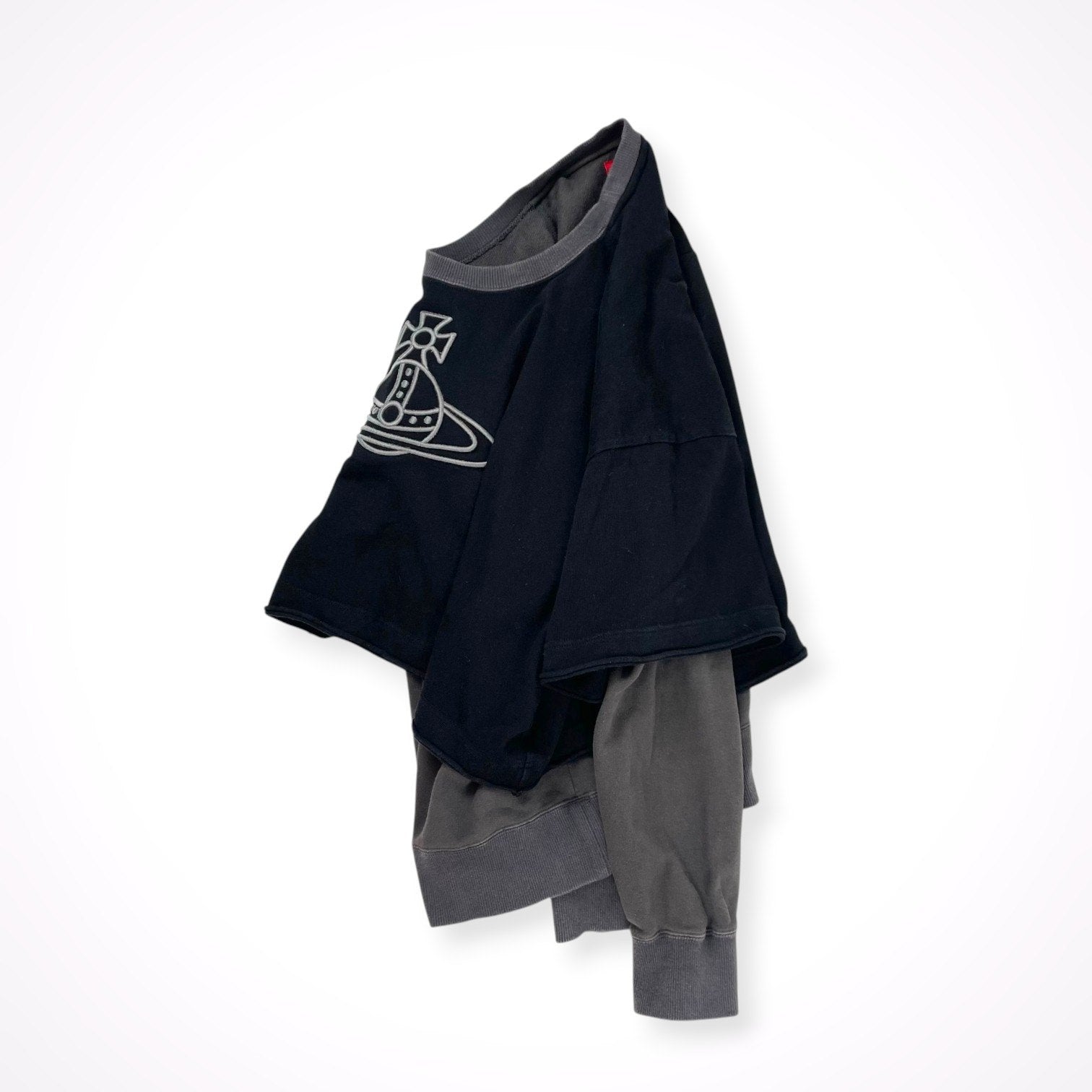 Vivienne Westwood RED LABEL / 3Dラインオーブ刺繍レイヤード裏毛トップ 参考定価：38,000+tax SIZE:00