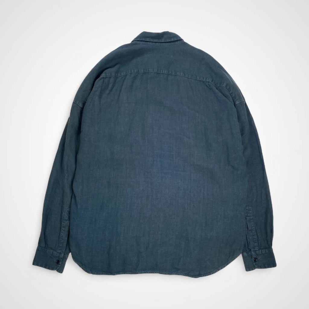 nonnotte × bridge ノノット ブリッジ / 別注 リネンシャツ 青銅色 25年夏発売  SIZE:FREE