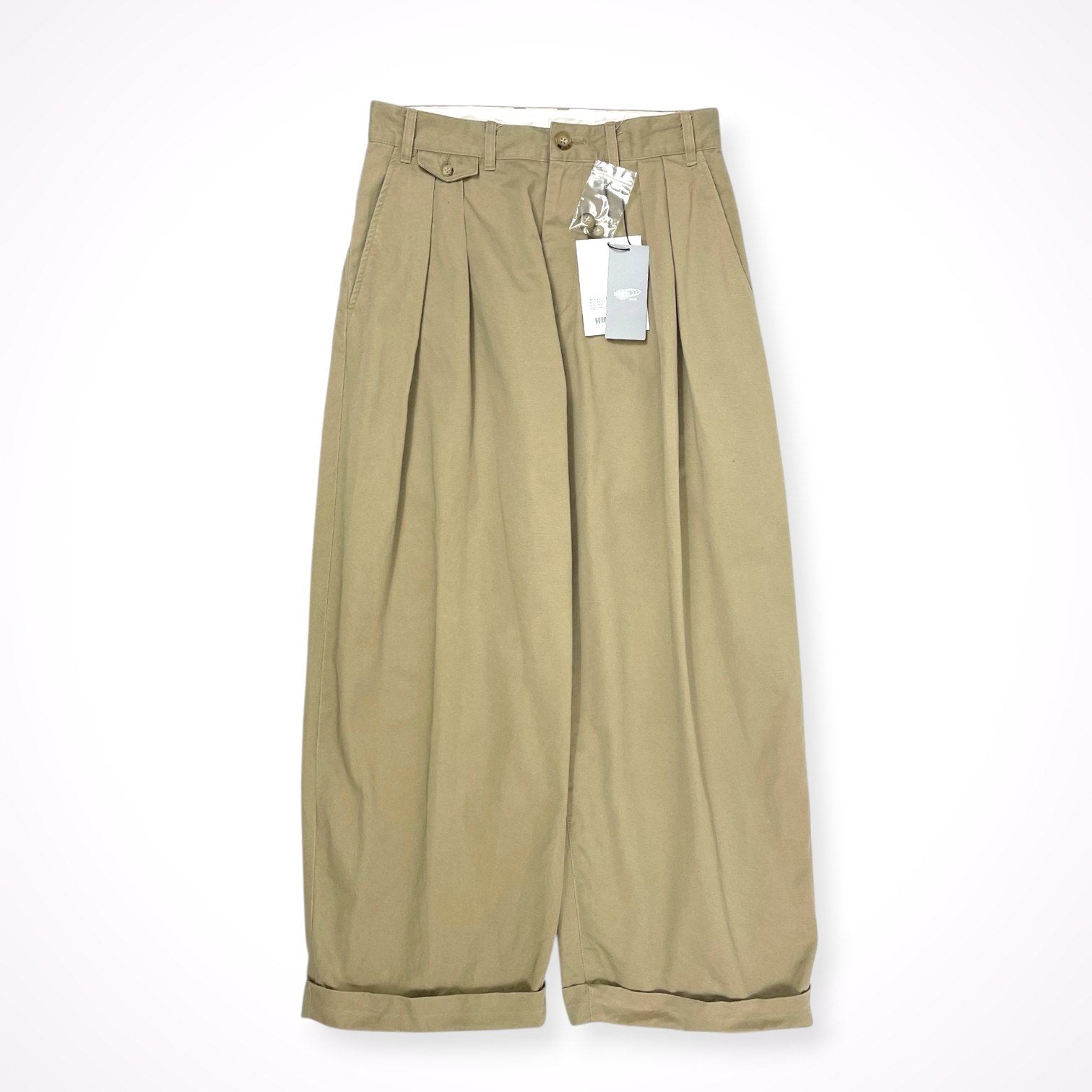 BEAMS PLUS × STUDIO NICHOLSON / ALVY DOUBLE PLEAT PANT タグ付 参考定価：43,000+tax SIZE:S