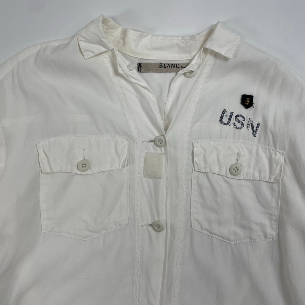 blanc basque ブランバスク / ビッグシルエットミリタリーシャツ 参考定価：18,000程度 SIZE:38