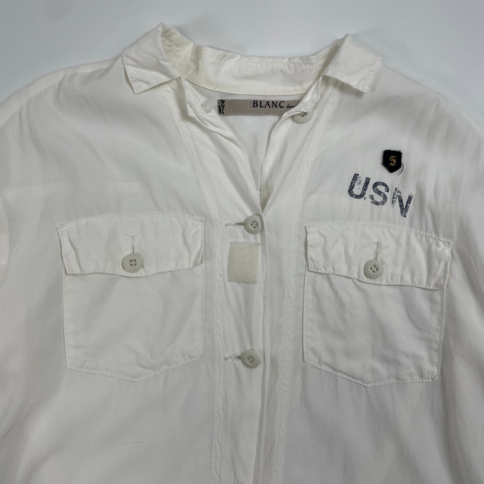 blanc basque ブランバスク / ビッグシルエットミリタリーシャツ 参考定価：18,000程度 SIZE:38
