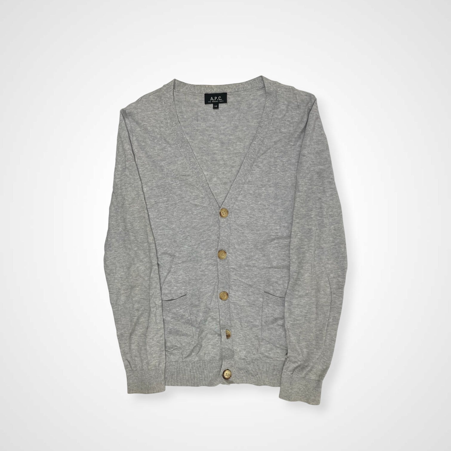 A.P.C. アーペーセー / カシミヤMIXカーディガン 水牛ボタン 参考定価：28,000程度 SIZE:XS