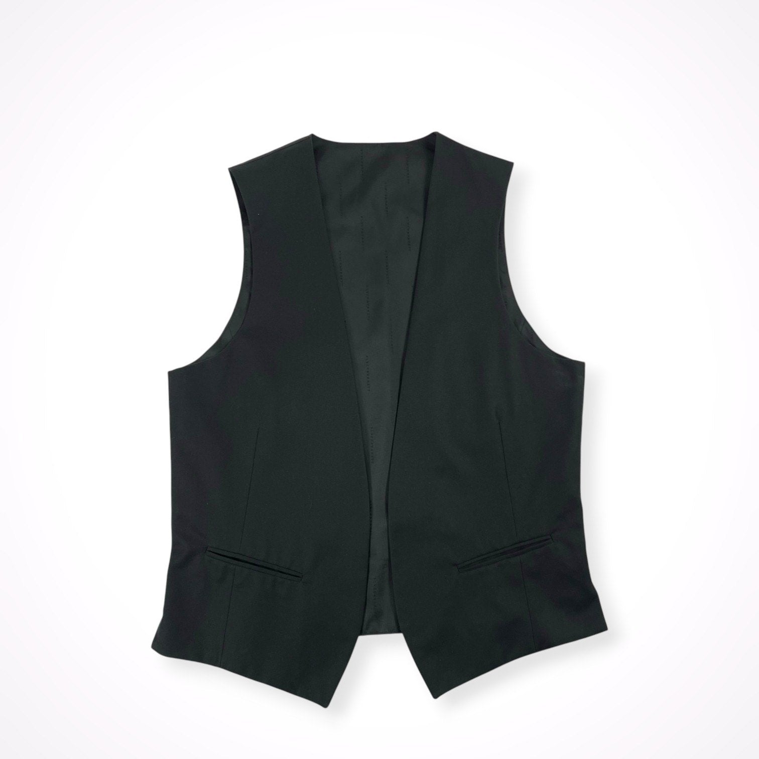 BLACK BARRETT BY Neil Barrett / バックボタン ミニマルベスト ジレ 参考定価：30,000程度 SIZE:3