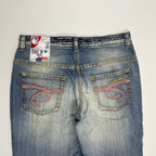 VINTAGE ヴィンテージ / Y2Kヴィンテージ刺繍デニムパンツ ローライズ SIZE:14